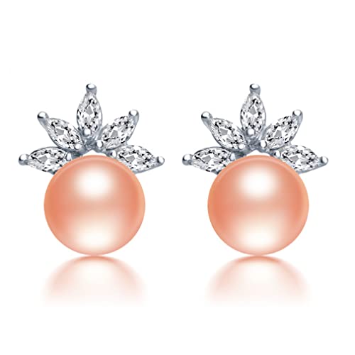 Blumenohrringe für Frauen 100% echte natürliche Süßwasserperlenohrringe Blumenohrringe für Frauen 100% echte natürliche Süßwasserperlenohrringe von ZCCZJS