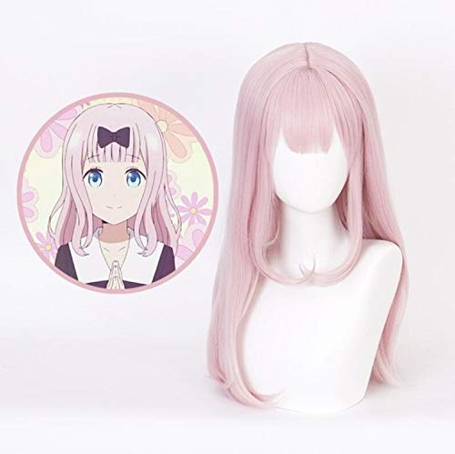 Cosplay-Perücken Kaguya-sama Liebe ist Krieg Chika Fujiwara Cosplay Perücke für Frauen Mädchen synthetisches Haar 60 cm langer gerader Anime Cos Party Perücken rosa Cosplay-Perücken Kaguya-sama Liebe ist Krieg Chika Fujiwara Cosplay Perücke für Frauen Mädchen synthetisches Haar 60 cm langer gerader Anime Cos Party Perücken rosa von ZCCZJS