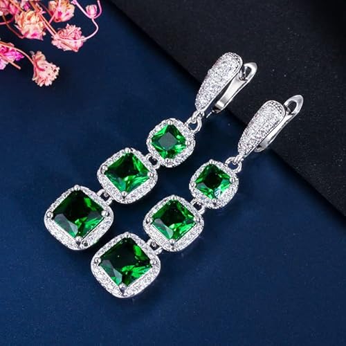 Damen -Changpo -Birnenohrring mit rotem Zirkon auf drei Seiten. Damen -Changpo -Birnenohrring mit rotem Zirkon auf drei Seiten. von ZCCZJS