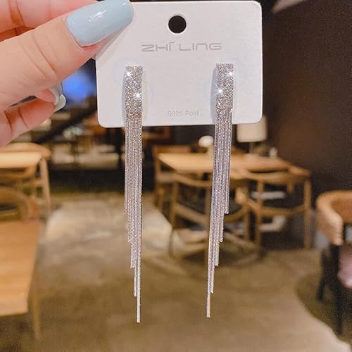 Farb Quasten Ohrringe für Frauen übertriebene lange Ohrringe Hochzeit Schmuck Geburtstag Geschenk von ZCCZJS