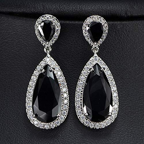 Farbe weiße kubische Zirkonia Kristall lang Tränenstropfen Dangle Ohrringe für Frauen Party Schmuck Geschenk Farbe weiße kubische Zirkonia Kristall lang Tränenstropfen Dangle Ohrringe für Frauen Party Schmuck Geschenk von ZCCZJS
