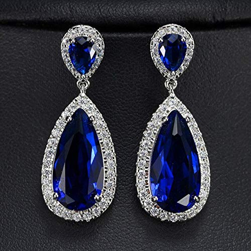 Farbe weiße kubische Zirkonia Kristall lang Tränenstropfen Dangle Ohrringe für Frauen Party Schmuck Geschenk Farbe weiße kubische Zirkonia Kristall lang Tränenstropfen Dangle Ohrringe für Frauen Party Schmuck Geschenk von ZCCZJS