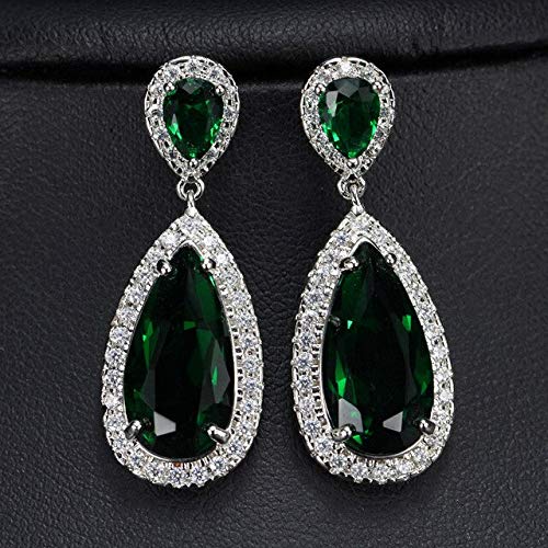 Farbe weiße kubische Zirkonia Kristall lang Tränenstropfen Dangle Ohrringe für Frauen Party Schmuck Geschenk Farbe weiße kubische Zirkonia Kristall lang Tränenstropfen Dangle Ohrringe für Frauen Party Schmuck Geschenk von ZCCZJS
