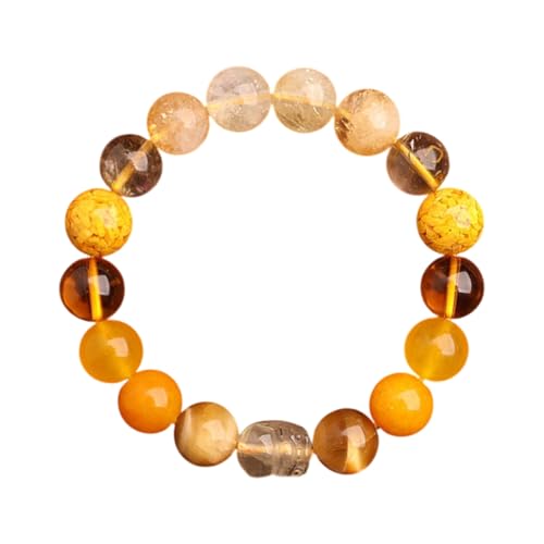 Fengshui pi xiu kristallperlen armbänder für Frauen Männer, Natursteine ​​Stretch Armband Anziehen Reichtum und Glück, weißes Kristallarmband Meditation Gleichgewicht Emotionen lindern Spannung von ZCCZJS