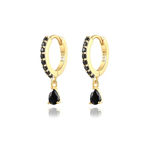Kleine schwarze Zirkon -Reifenoopringe für Frauen runden Kreis Piercing Ohrringschmuck Kleine schwarze Zirkon -Reifenoopringe für Frauen runden Kreis Piercing Ohrringschmuck von ZCCZJS