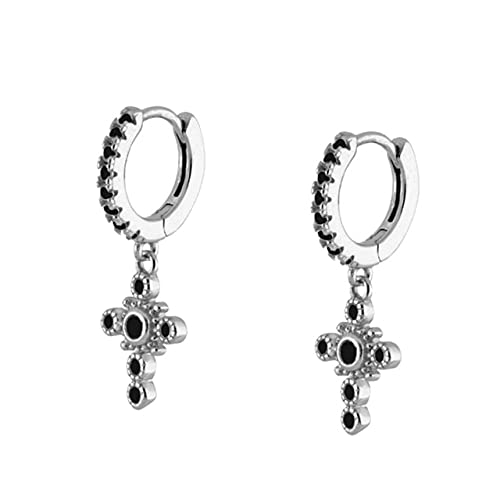 Kleine schwarze Zirkon -Reifenoopringe für Frauen runden Kreis Piercing Ohrringschmuck Kleine schwarze Zirkon -Reifenoopringe für Frauen runden Kreis Piercing Ohrringschmuck von ZCCZJS