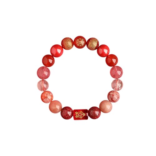 Natursteine ​​Perlen Fengshui -Armbänder, Energiekristall Fünf Vermögen Götter Schutz Armbänder anziehen glückliche wohlhabende, weiße Kristalldehnungs Armband für Männer Frauen lindern Stress von ZCCZJS