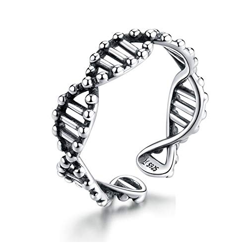 Offene Ringe für Frauen, verstellbare Ringmode 925 Sterling Silber Retro Ring Romantische Schmuck Geschenk für Mädchen Frauen Paar Engagement Hochzeit Eternität Ring Weihnachtsgeschenk von ZCCZJS