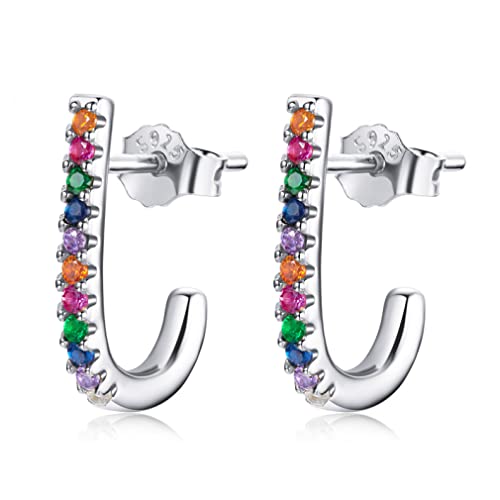 Ohrringe echte asymmetrische Herz -Reifen -Ohrringe für Frauen Ohrringgeschenk von ZCCZJS