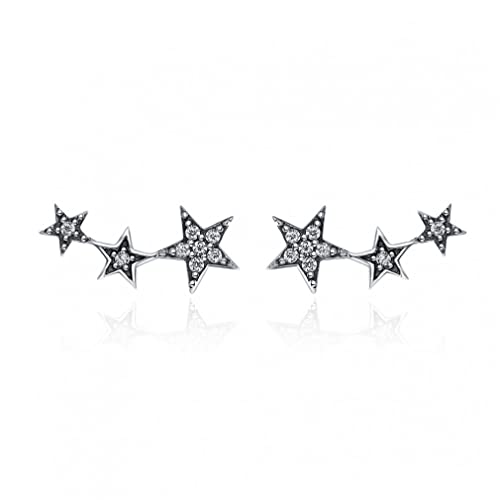 Ohrringe echte asymmetrische Herz -Reifen -Ohrringe für Frauen Ohrringgeschenk von ZCCZJS