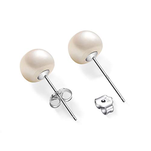 Perlenstollen Ohrringe 925 Perlenohrringe für Frauen Hochzeitstag 925 Perlenschmuck von ZCCZJS