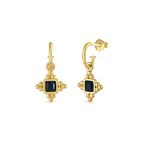 Schwarzer Zirkonstudous -Ohrring Piercing Ohrringe für Frauen Hochzeit Schmuck Schmuck von ZCCZJS