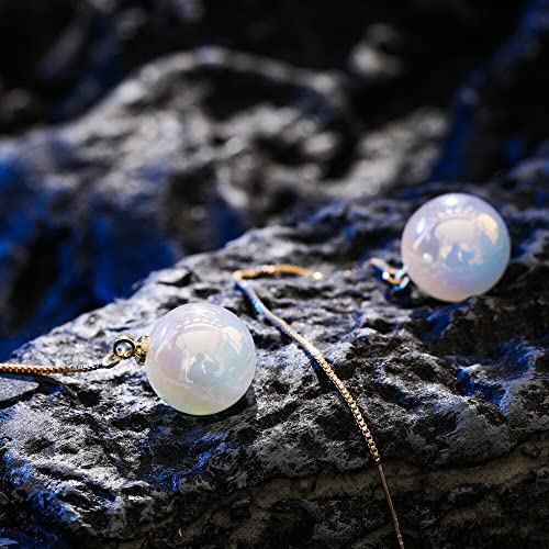 Strass eingelegtes farbenfrohe Perlmännchen Lange Ohrringe für Frauen Hochzeit Schmuck Geburtstag Geschenk von ZCCZJS