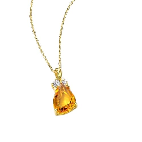 ZCCZJS 10 * 10 mm Kristall Anhänger Halskette für Frauen Stil blau grün gelb farbenfrohe Amethyste Citrine Geschenke Schmuck Schmuck von ZCCZJS