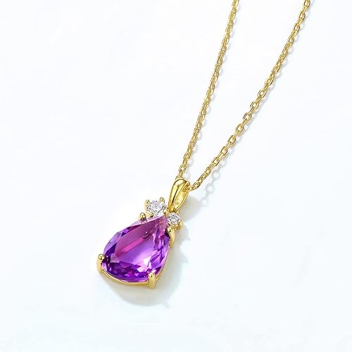 ZCCZJS 10 * 10 mm Kristall Anhänger Halskette für Frauen Stil blau grün gelb farbenfrohe Amethyste Citrine Geschenke Schmuck Schmuck von ZCCZJS