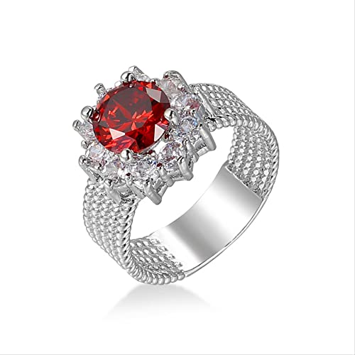 ZCCZJS 100% Oval Ruby Gemstone Hochzeitsverlobungsring Schmuck ZCCZJS 100% Oval Ruby Gemstone Hochzeitsverlobungsring Schmuck von ZCCZJS