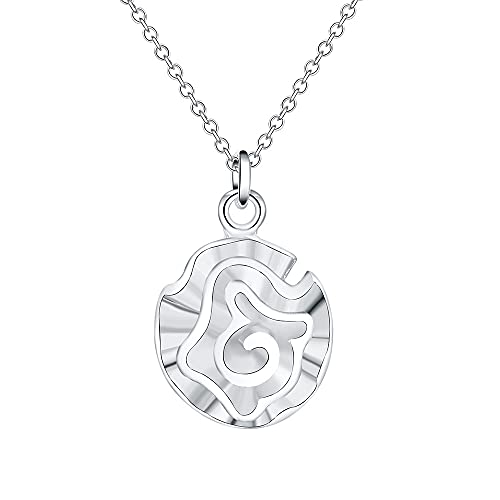 ZCCZJS 18 Zoll Langkette 925 Fine Rose Blumenheize Halskette für Frau Hochzeit Schmuck Geschenk von ZCCZJS