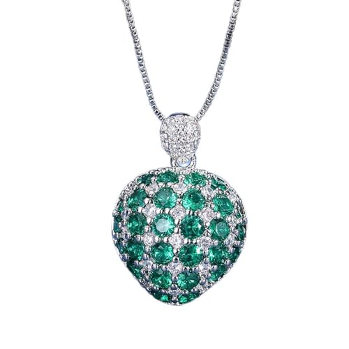 ZCCZJS 20 * 29mm Ruby Emerald Saphir Herzförmiger Anhänger Halskette für Frauen Edelsteinschmuck weibliche Geschenk ZCCZJS 20 * 29mm Ruby Emerald Saphir Herzförmiger Anhänger Halskette für Frauen Edelsteinschmuck weibliche Geschenk von ZCCZJS