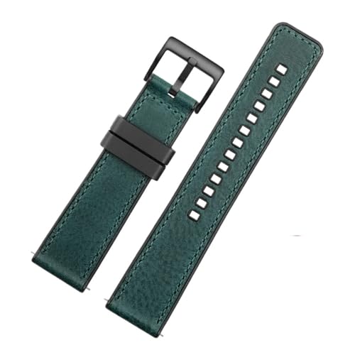 ZCCZJS 20mm 22 mm 24mm Armband kompatibel mit Panerai Breitling Italien Cowhide Watch Kette Herren Leder Uhrengurt Schnelles Detacha (schwarz schwarz, 22 mm) von ZCCZJS