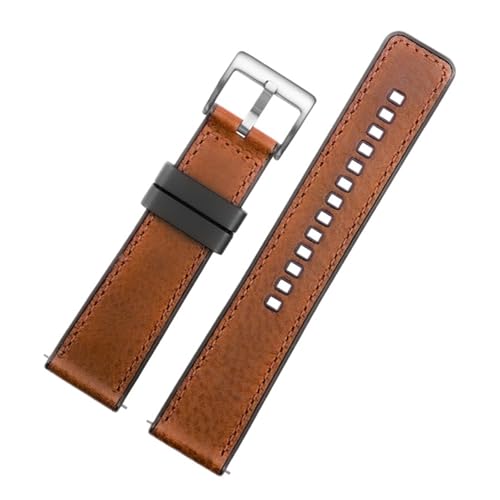 ZCCZJS 20mm 22 mm 24mm Armband kompatibel mit Panerai Breitling Italien Cowhide Watch Kette Herren Leder Uhrengurt Schnelles Detacha (schwarz schwarz, 22 mm) von ZCCZJS