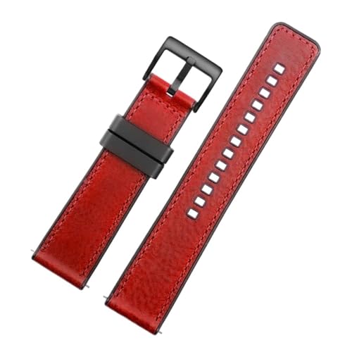 ZCCZJS 20mm 22 mm 24mm Armband kompatibel mit Panerai Breitling Italien Cowhide Watch Kette Herren Leder Uhrengurt Schnelles Detacha (schwarz schwarz, 22 mm) von ZCCZJS