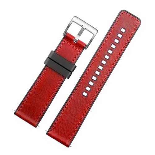 ZCCZJS 20mm 22 mm 24mm Armband kompatibel mit Panerai Breitling Italien Cowhide Watch Kette Herren Leder Uhrengurt Schnelles Detacha (schwarz schwarz, 22 mm) von ZCCZJS