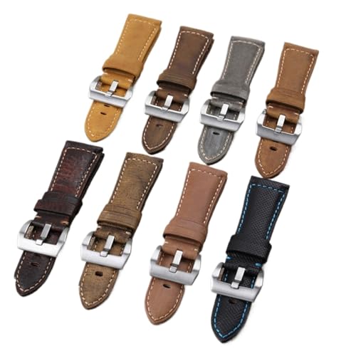 ZCCZJS 26mm brauner Vintage Retro Italien Echtes Leder -Uhrbandkompatibel mit Panerai -Gurt -Uhren -Bandgürtel für 47 mm Zifferblattschnalle ZCCZJS 26mm brauner Vintage Retro Italien Echtes Leder -Uhrbandkompatibel mit Panerai -Gurt -Uhren -Bandgürtel für 47 mm Zifferblattschnalle von ZCCZJS