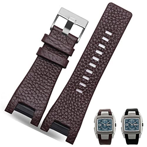 ZCCZJS 32 * 17 mm echtes Leder mit Edelstahl -Verschluss Wachbandgurt Dedizierte Männer für Diesel DZ4246 DZ1273B Armband ZCCZJS 32 * 17 mm echtes Leder mit Edelstahl -Verschluss Wachbandgurt Dedizierte Männer für Diesel DZ4246 DZ1273B Armband von ZCCZJS