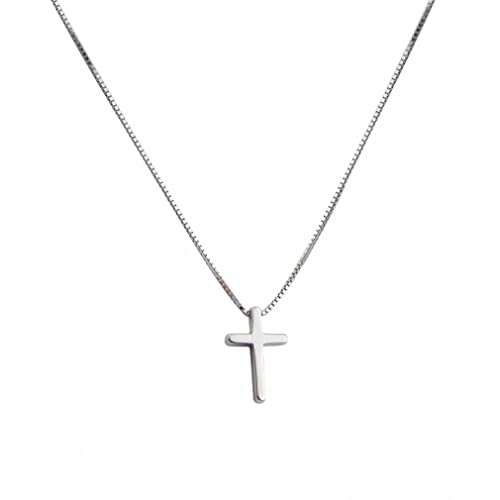 ZCCZJS 925 Box Chain Cross Charme Anhänger Halskette für Frauen Party Schmuck von ZCCZJS
