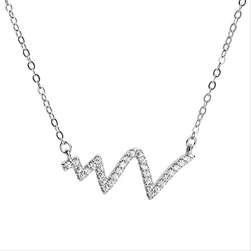 ZCCZJS 925 Linkkette Kristall Geometrische Anhänger Halskette für Frauen Halshöhe Schmuck Schmuck von ZCCZJS