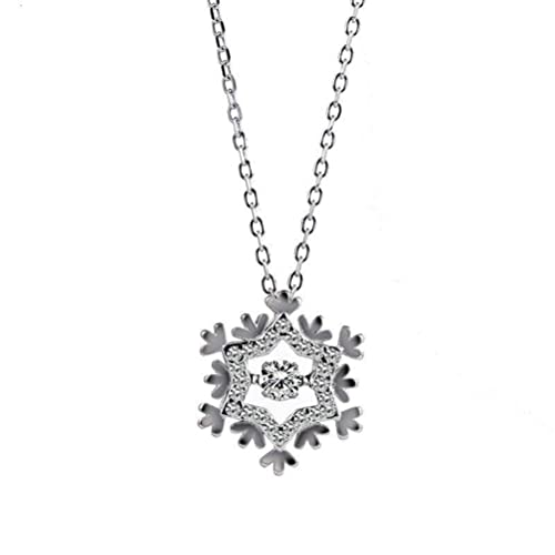 ZCCZJS 925 Schneeflocken Halskette Zirkon Frauen von ZCCZJS