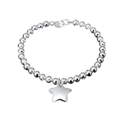 ZCCZJS 925 Silber 4mm Perlenkette Anhänger Armbänder für Frauen Hochzeit Schmuck von ZCCZJS