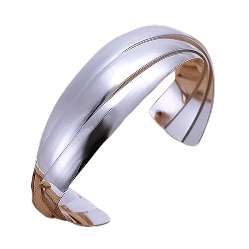 ZCCZJS 925 Silber Armreifenmanschette Schmuck Runde Frauen Dame Hochzeit Armband Armband von ZCCZJS