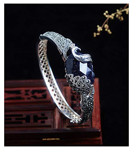 ZCCZJS 925 Silber Ruby Woman Armband, Retro Punk Männer und Frauen Paar Armband Hochzeit Engagement High-End Valentinstag Lucky Geschenk Ansouvenirschmuck. von ZCCZJS