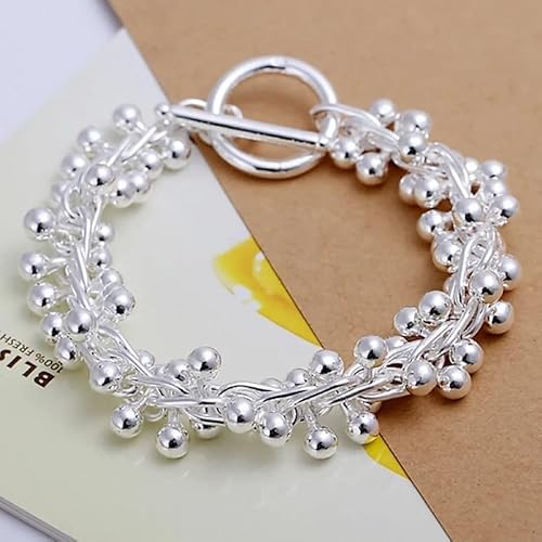 ZCCZJS 925 Silberfarbe Armbänder Festkette Perlen Frauen Hochzeit Schmuck Schmuck von ZCCZJS