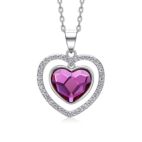 ZCCZJS 925 Sterling Silber Halskette mit Kristallen Frauen Anhänger Luxus Herzschmuck Romantische Geschenk ZCCZJS 925 Sterling Silber Halskette mit Kristallen Frauen Anhänger Luxus Herzschmuck Romantische Geschenk von ZCCZJS