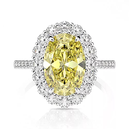 ZCCZJS 925 Sterling Silber Moissanit Citrin Sapphire Edelstein Ehering Engagement Schmuck Schmuck von ZCCZJS