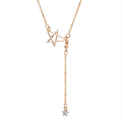 ZCCZJS 925 Zirkon geometrischer Kreis Schlüsselbein Halskette Anhänger Halskette Frauen Schmuckzubehör von ZCCZJS