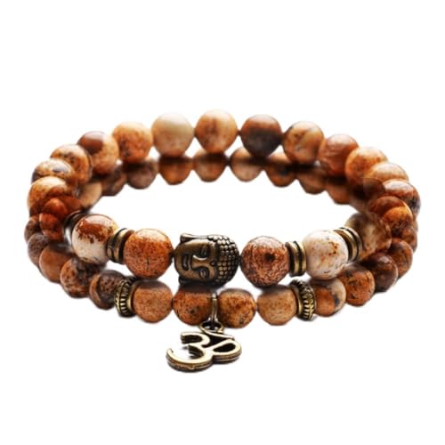 ZCCZJS Anhänger Charme Armbänder für Frauen religiöse Buddha Meditation Armband Männer Schmuck Neue Natur Stein Gebet Armband 19cm 6 von ZCCZJS