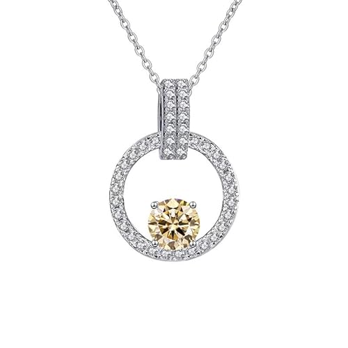 ZCCZJS Anhänger für Frauen Schmuck Moissanit Diamond Halskette mit Setting Moissanitstein von ZCCZJS