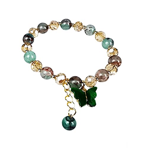 ZCCZJS Armbänder Kirschgrün Armband Frauen Sommerdesign und wohlhabende Karriere -Transfer Perlen Kristall Handring von ZCCZJS