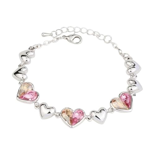 ZCCZJS Armbänder Kristall Herz Frauenarmband für jedes Mädchen schöne und lange Mode von ZCCZJS