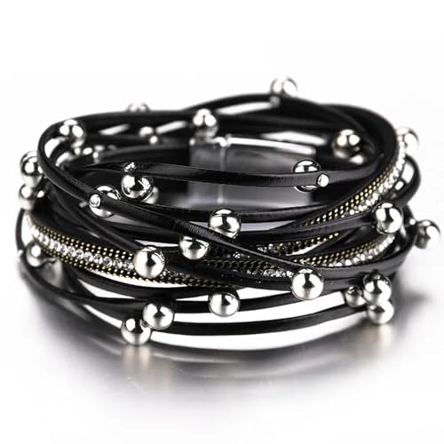 ZCCZJS Armbänder für Frauen Multi -Layer -Armbandschmuck (silberverstellbar) von ZCCZJS