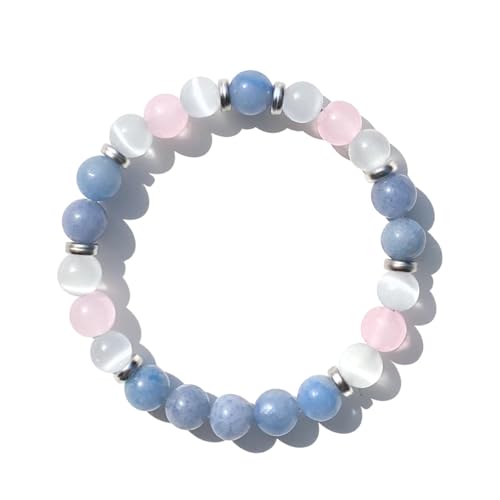 ZCCZJS Armbänder schwarzes Turmalin -Armband Dreikristallarmband und Lätzchenkette für Frauen von ZCCZJS