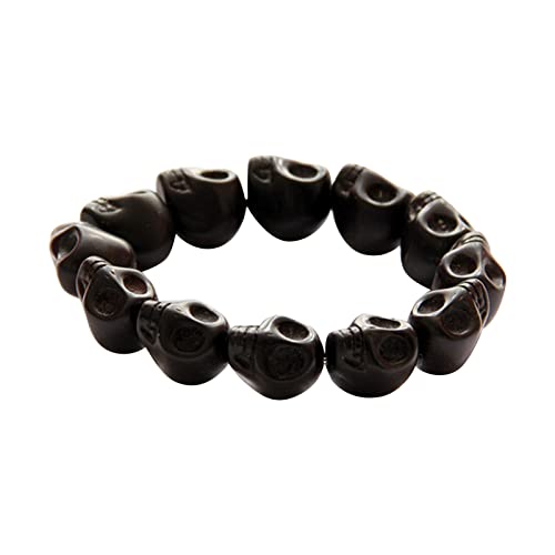 ZCCZJS Armbänder synthetische türkis tibetische Gebetsperle Mala Armband für Männer Frauen EFV-110D (Black-1, One Size) von ZCCZJS