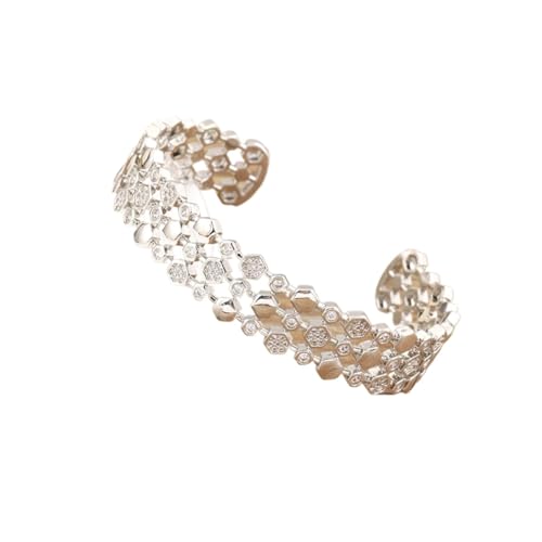 ZCCZJS Armband Armbänder Schmuck Frauen Open einstellbarer Armreifen für Frauen (silberverstellbar) von ZCCZJS