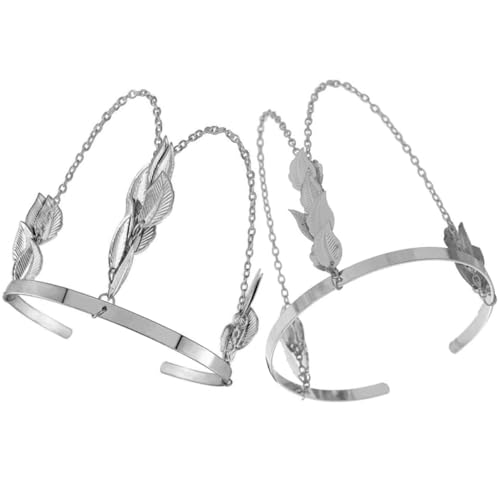 ZCCZJS Armband Kochkettchengurte Handarmbänder für Frauen Handgelenk Wickel Armschleifen Schmuck Gold Armreifen besetzt Manschettenring Perlen Pad Bangles Langhantel Ohrring Goldene Legierung von ZCCZJS