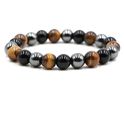 ZCCZJS Armbandperlen für Frauen, 8/10 -mm -Steinarmband Damen -Stretcharmbänder 19 cm von ZCCZJS