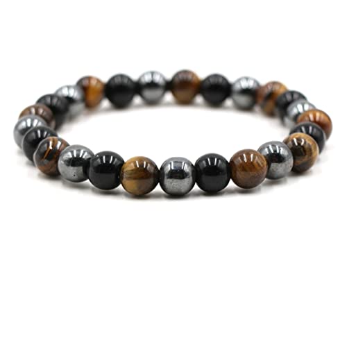 ZCCZJS Armbandperlen für Frauen, 8/10 -mm -Steinarmband Damen -Stretcharmbänder 19 cm von ZCCZJS