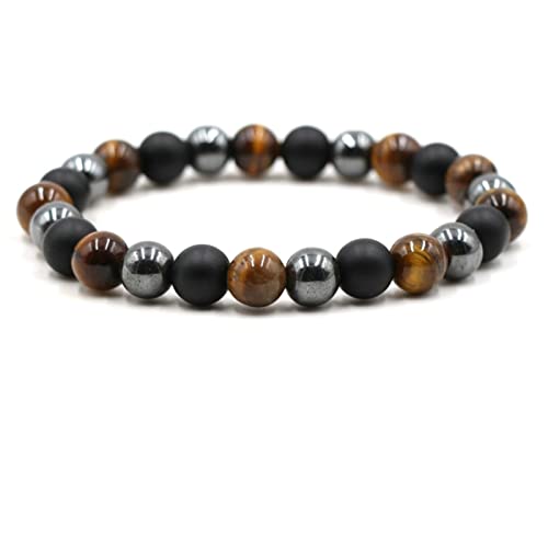 ZCCZJS Armbandperlen für Frauen, 8/10 -mm -Steinarmband Damen -Stretcharmbänder 19 cm von ZCCZJS